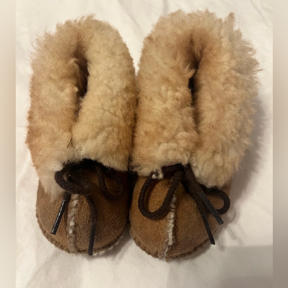 Baby Minnetonka shearling boots